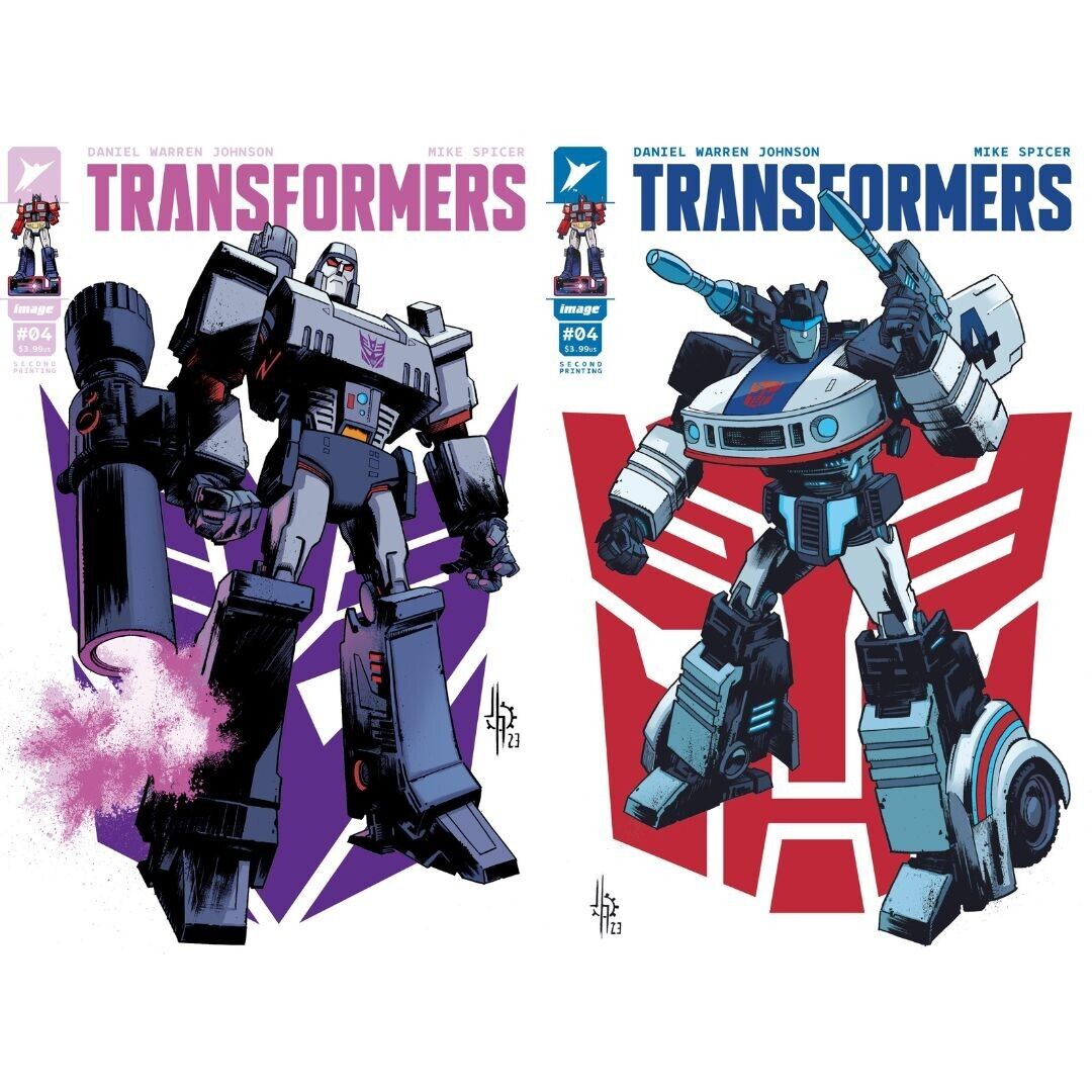 Transformers #4 Second Printing Cover A B Variant Set