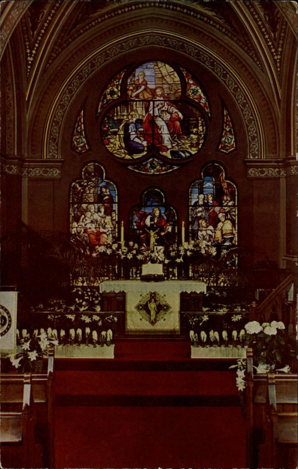 Pennsylvania Philadelphia Deaconesses Motherhouse altar ~ 1950s-60s sku309