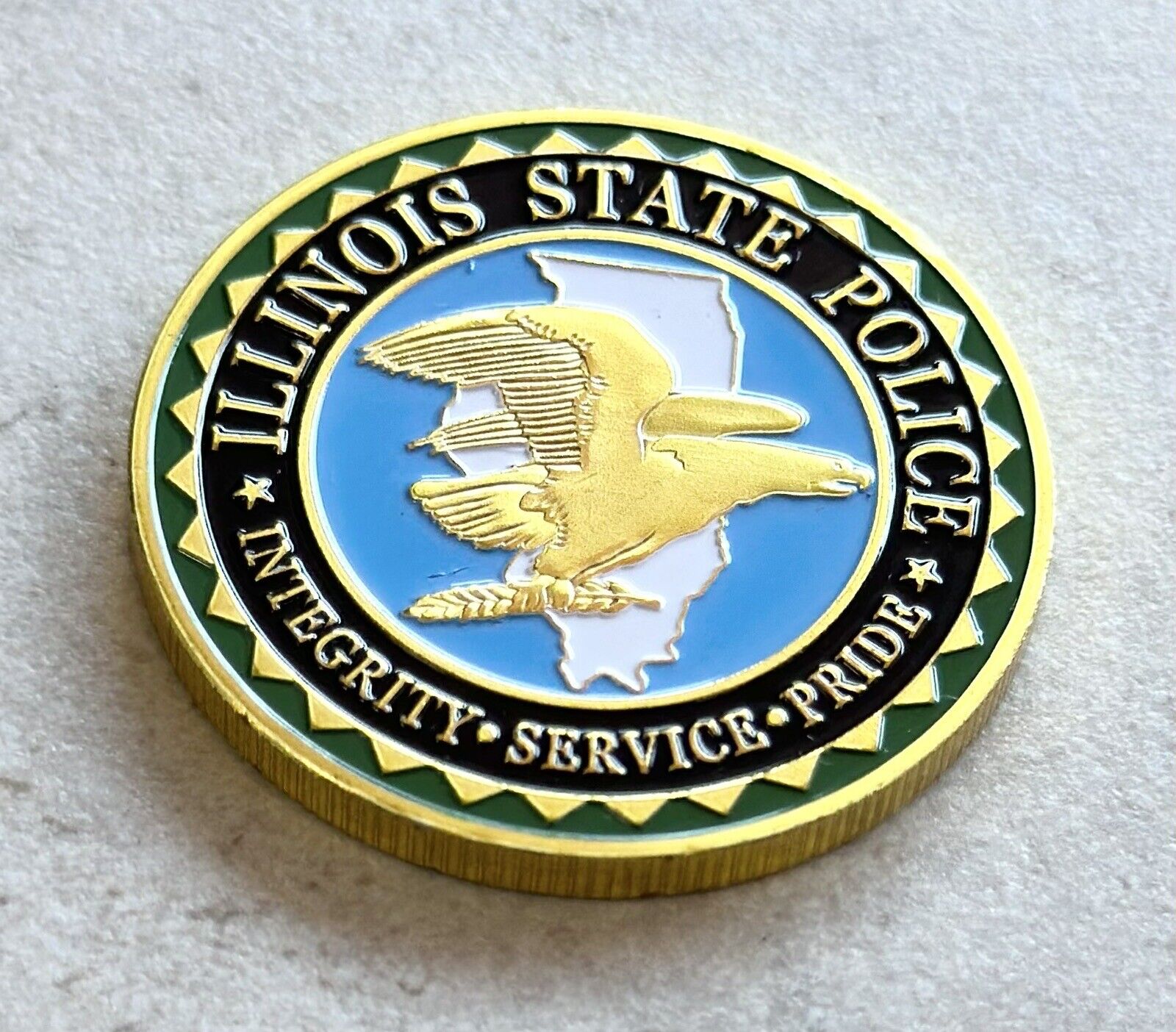ILLINOIS STATE POLICE Officer Badge Challenge Coin