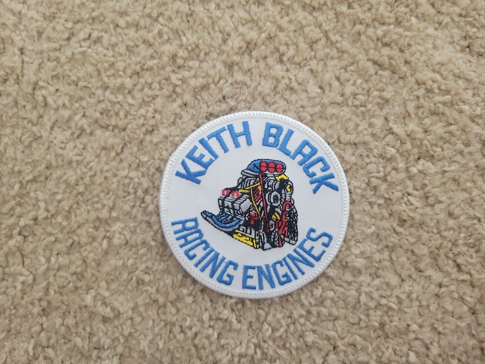 ORIGINAL Rare Discountinued Vintage Keith Black Racing PATCH 6 color patch 3.5\