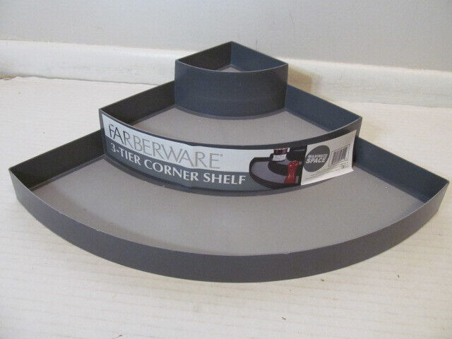 Farberware 3-Tier Corner Shelf, Gray Color, FR32950