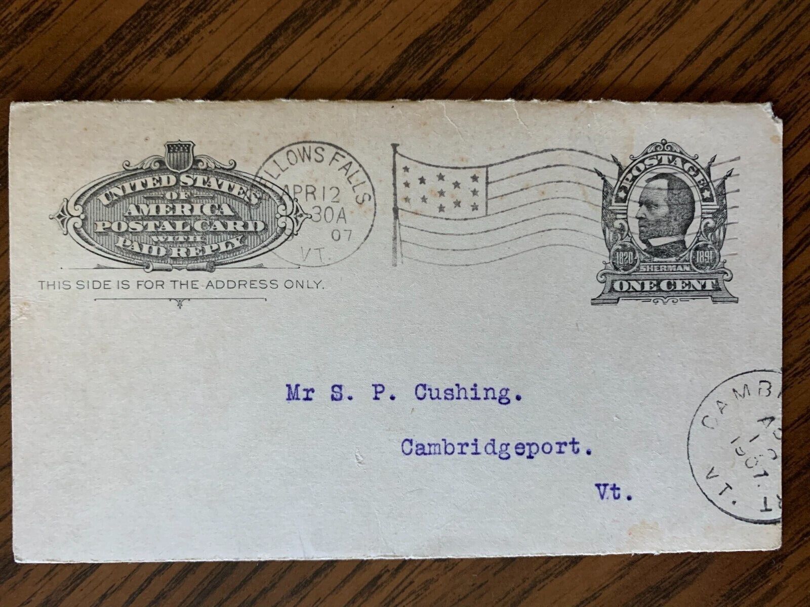 Howard Hardware - United States Postal Card ~ Postcard Posted - Apr 12 1907