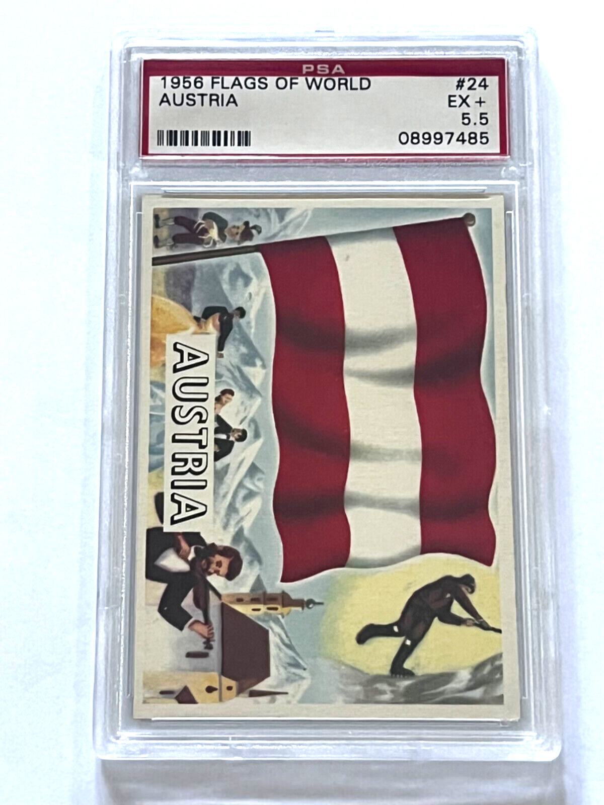 1956 Topps Flags Of The World #24 Austria PSA 5.5