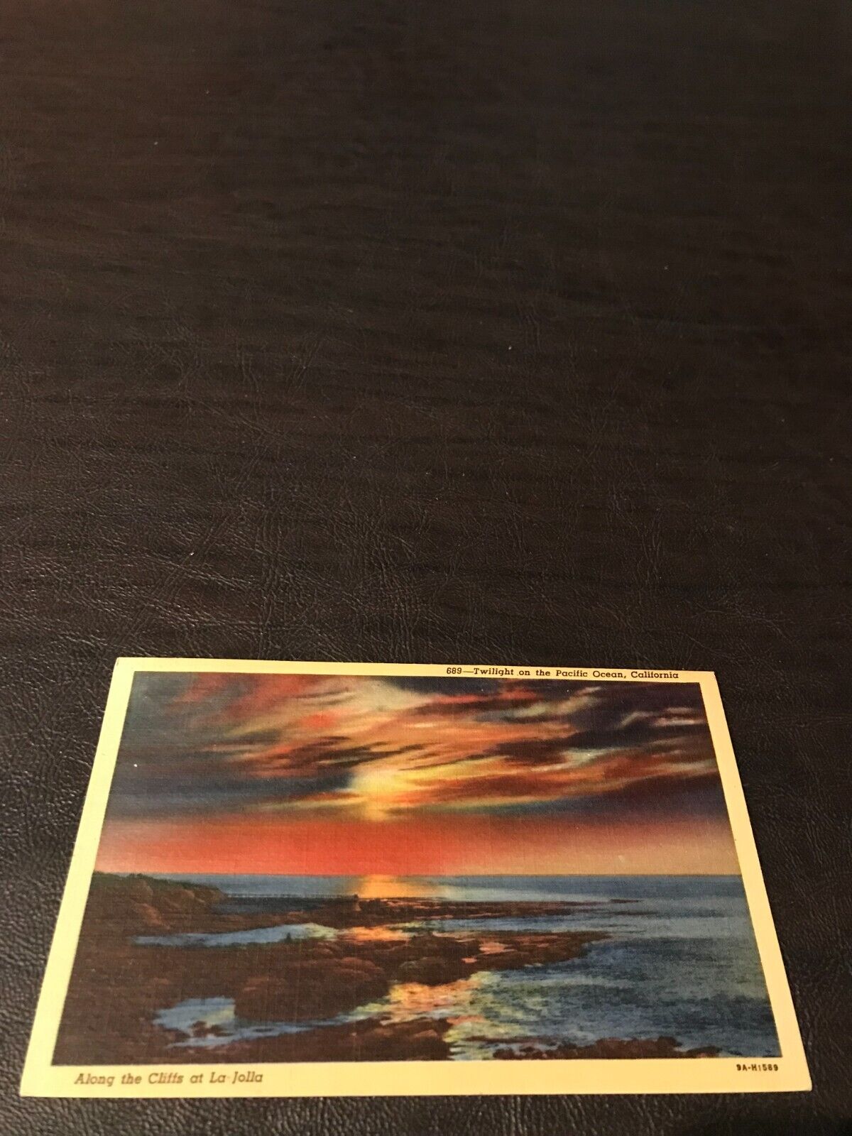 TWILIGHT ON THE PACIFIC OCEAN - CALIFORNIA - POSTED POSTCARD - 1947