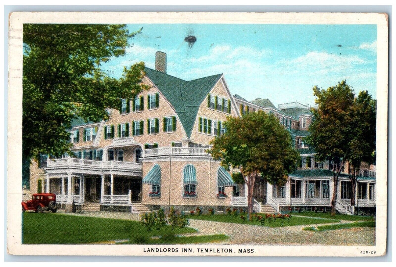 1929 Landlords Inn Hotel Templeton Massachusetts MA Posted Vintage Postcard