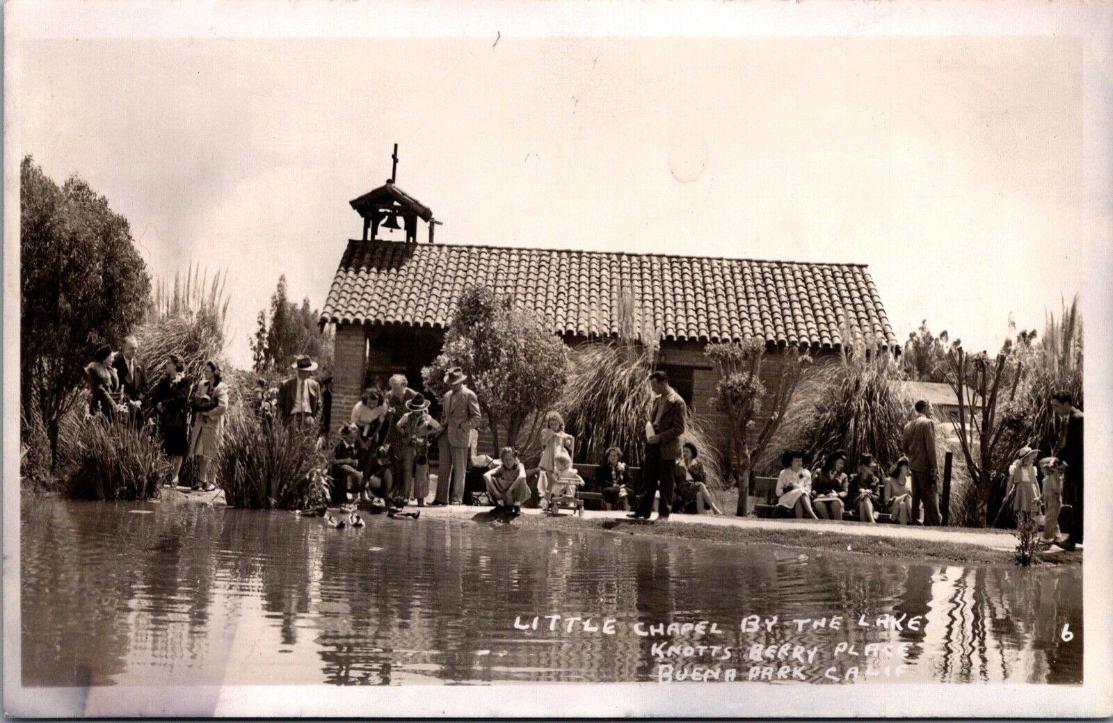 RPPC Little Chapel By The Lake Knotts Berry Place Buena Park California~133600