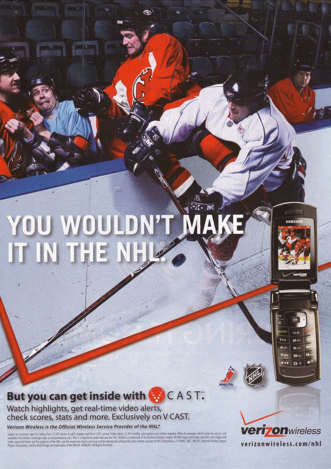 Verizon Wireless--2007 Hockey Print Ad
