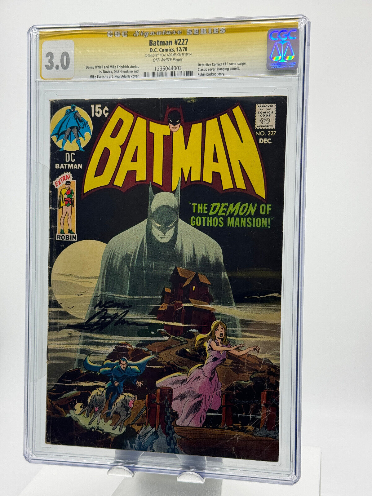 Batman #227 CGC Signature Series 3.0 SIgned by Neal Adams OLD LABEL