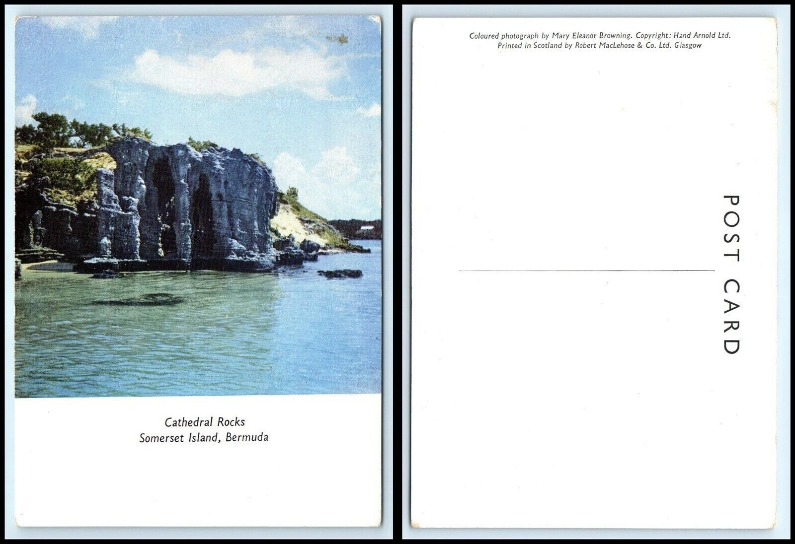 BERMUDA Postcard - Somerset Island, Cathedral Rocks GM