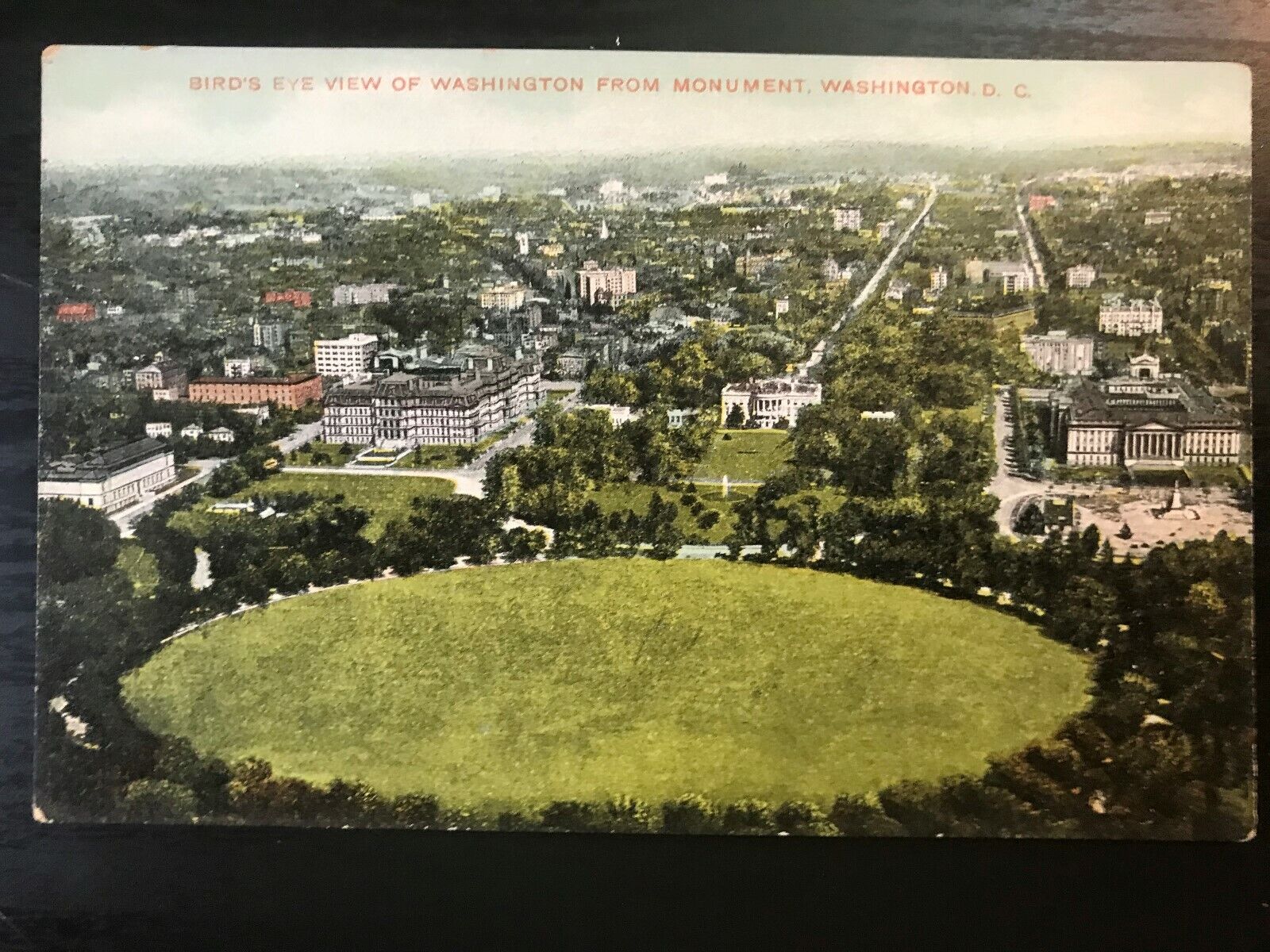 Vintage Postcard 1907-1915 Bird\'s Eye View from Monument Washington D.C.
