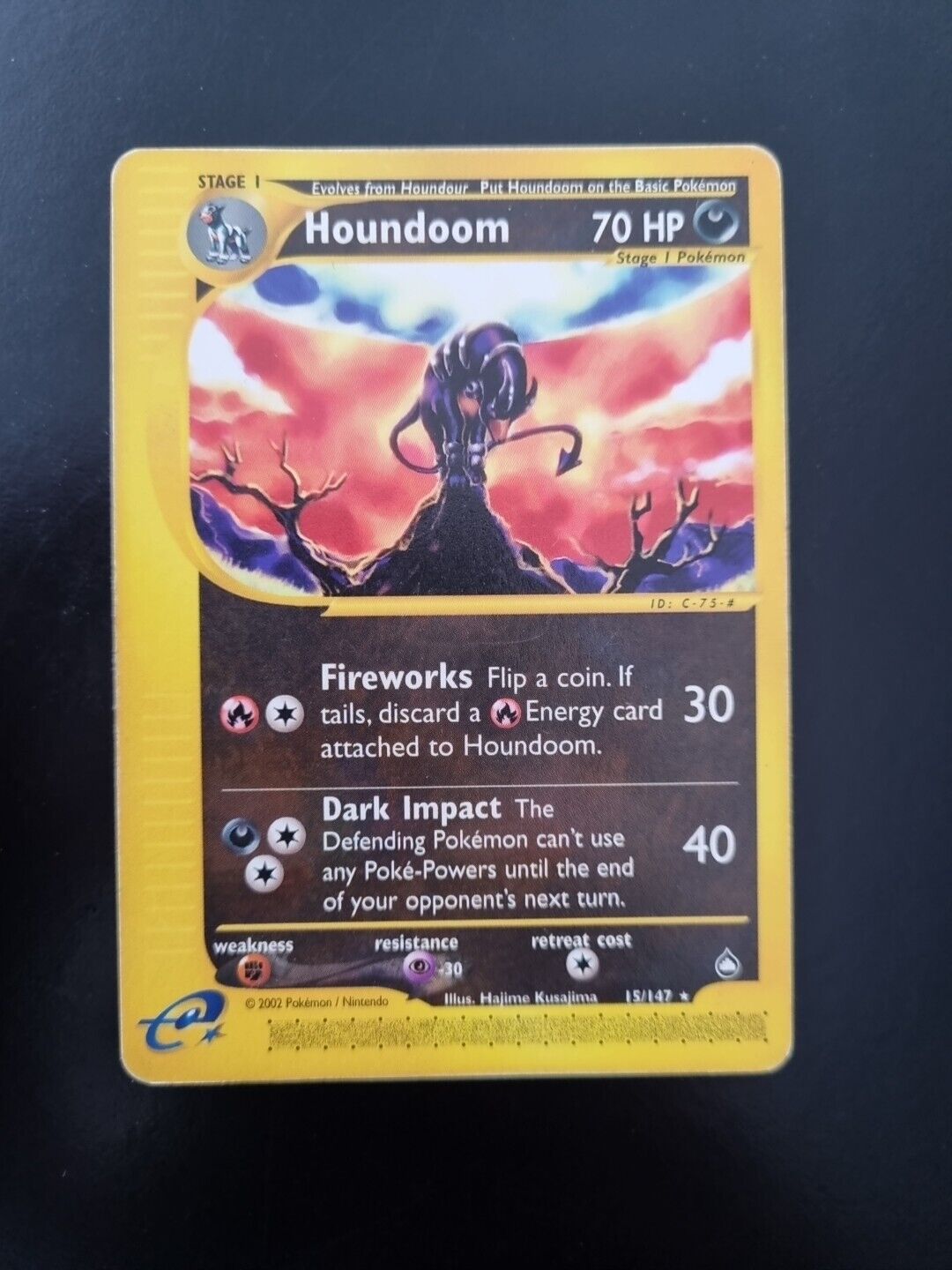 Houndoom (15/147) RARE Aquapolis Set Pokémon Card TCG WOTC