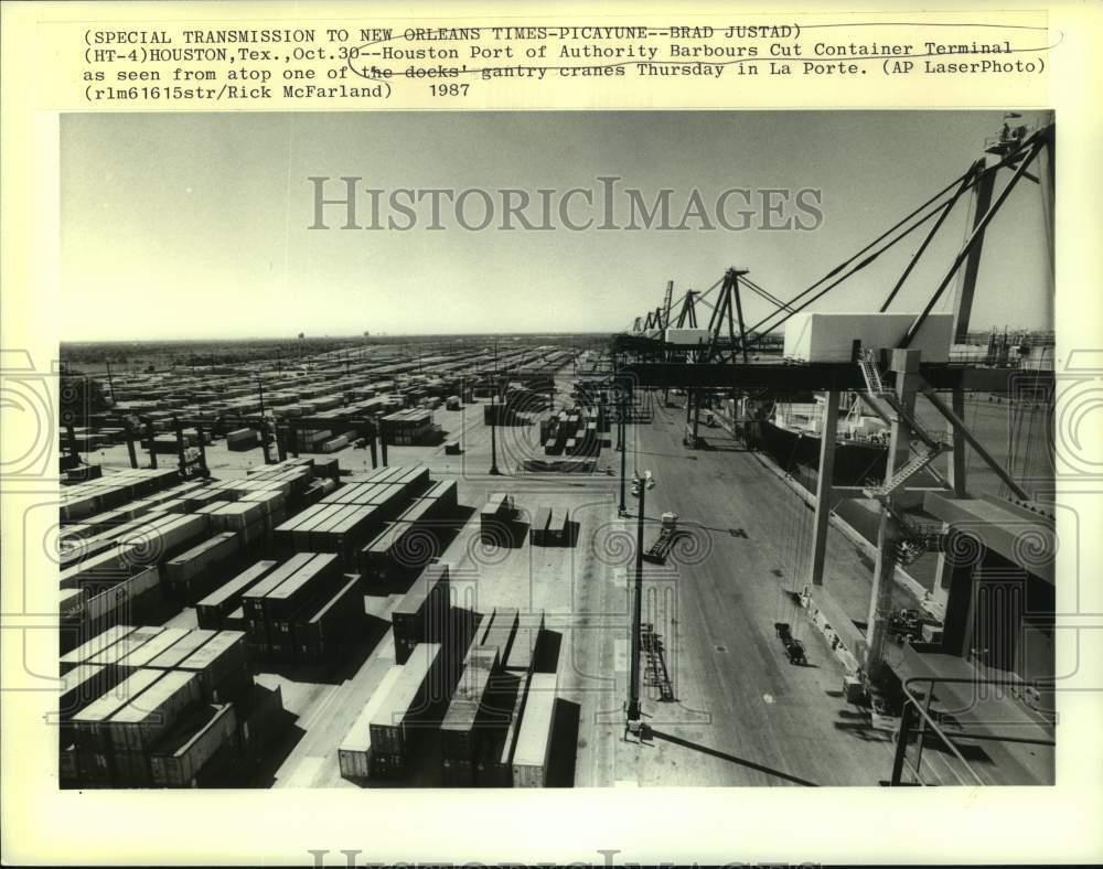 1988 Press Photo Houston Port of Authority Barbours Cut Container Terminal