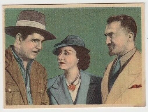 Warner Baxter + June Lang 1930s Okey Film Star Tobacco Card from Chile G #24