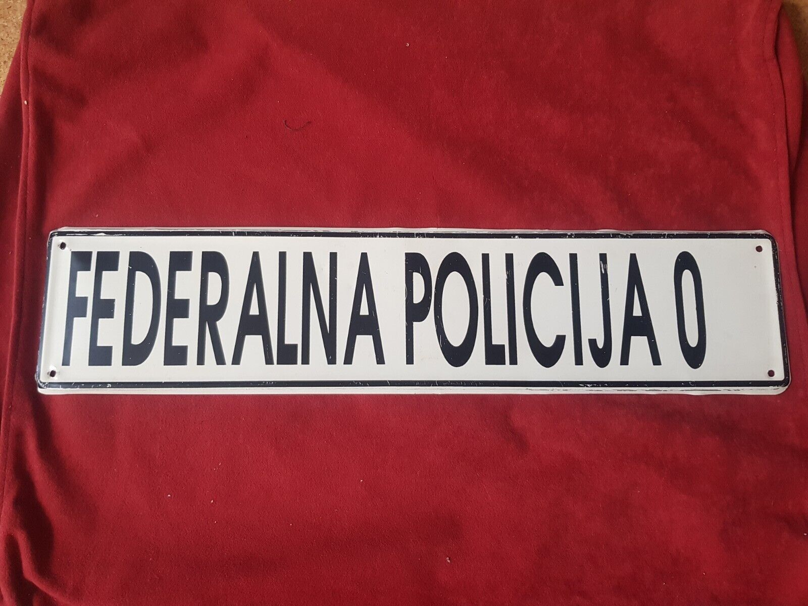 Rare collector's license plate of the BiH Police in Sarajevo 1992/1993 