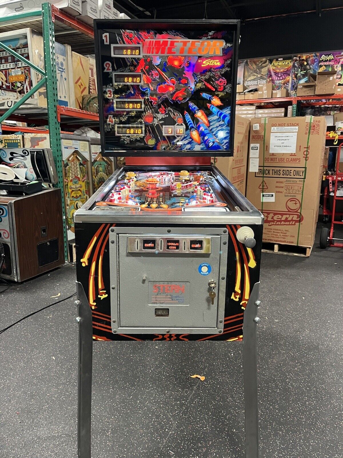 1979 METEOR PINBALL MACHINE LEDS PROFESSIONAL TECHS STERN OUTER SPACE