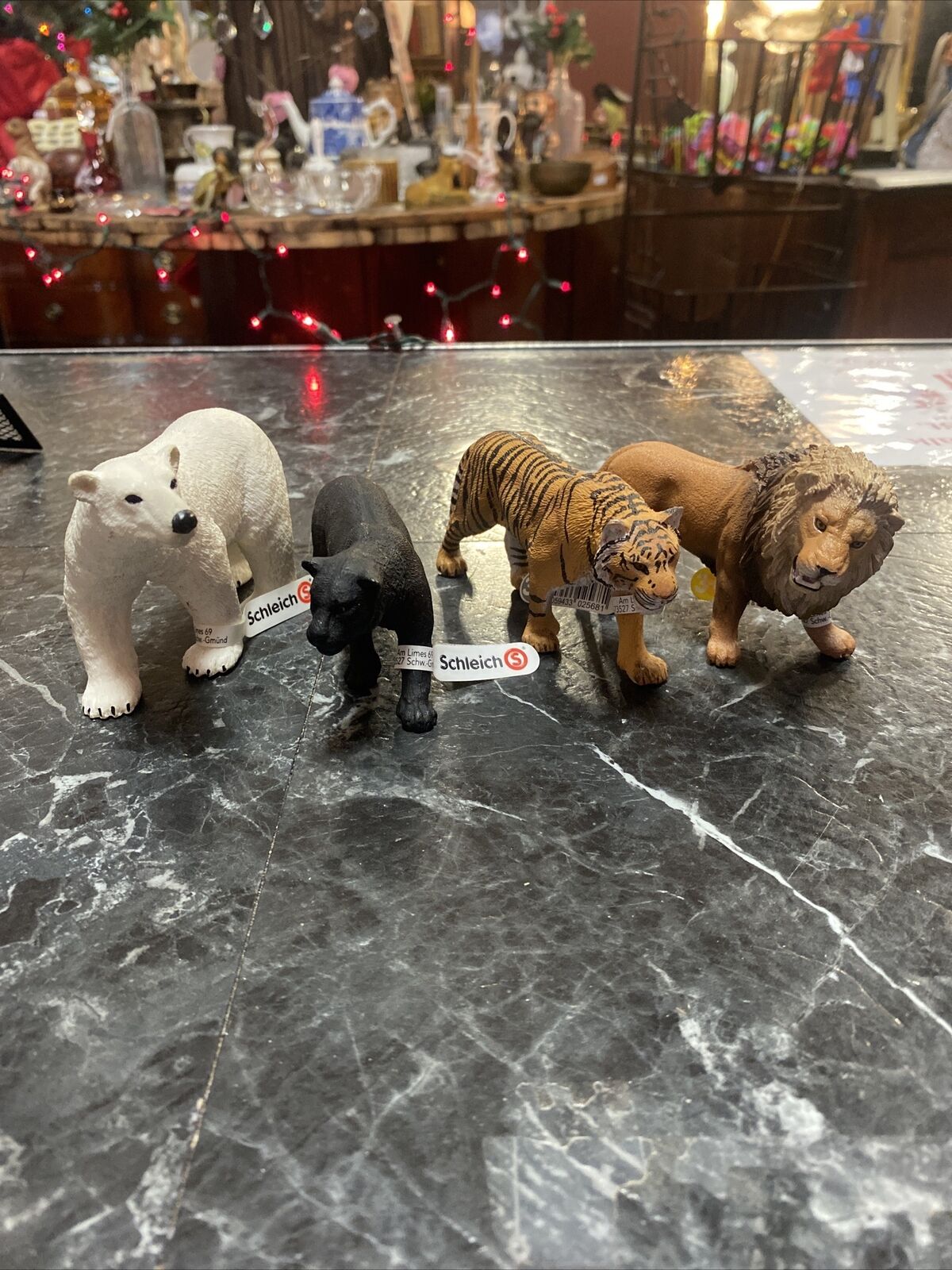 Schleich Wild Animals Polar Bear, Tiger, Lion And Panther Hard plastic 