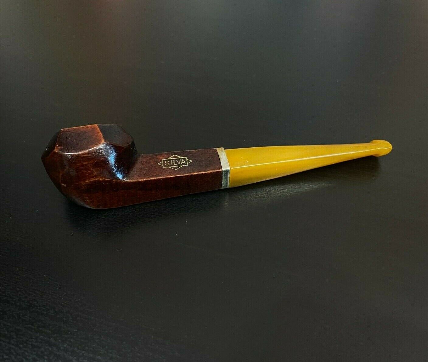 Silva Wooden Smoking Pipe Mouthpiece Tabacco Cigarette Vintage Old 60s 70s