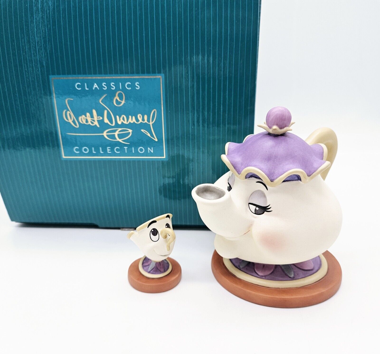 WDCC Disney Porcelain Figurine Goodnight Luv Mrs Potts and Chip in Box