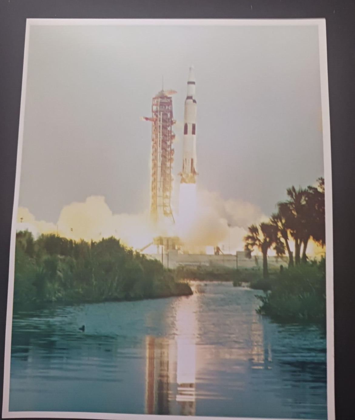 Original Apollo-Saturn Liftoff from PAD 39A Kennedy Space Center Photo Space Art