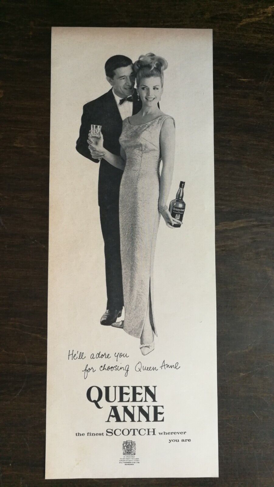 Vintage 1965 Queen Anne Scotch Whiskey Spanish Espanol Original Ad - Rare - 721