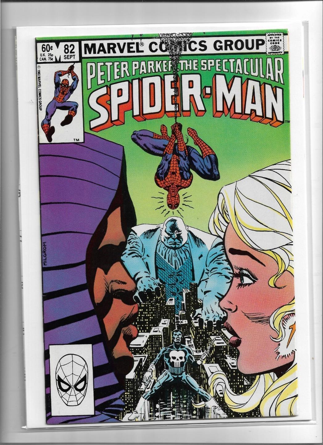 PETER PARKER, THE SPECTACULAR SPIDER-MAN #82 1983 NEAR MINT- 9.2 3180 PUNISHER
