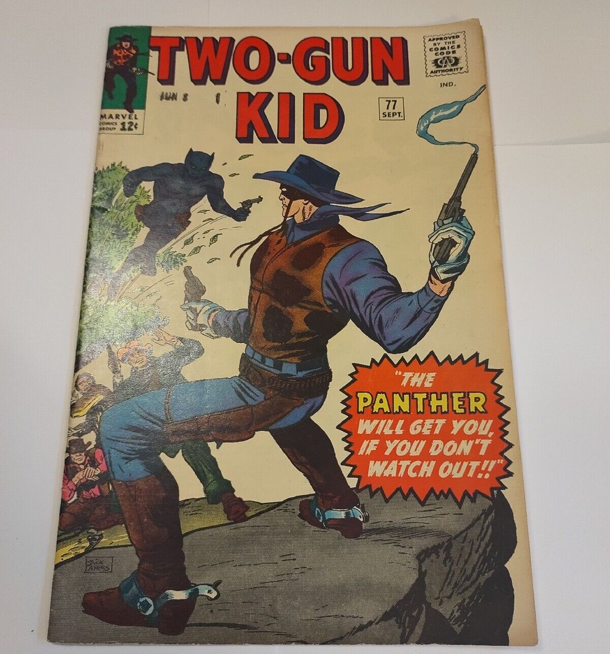 Marvel Two Gun Kid 77 Sept--VG/Fine-1965 the panther will get you black panther
