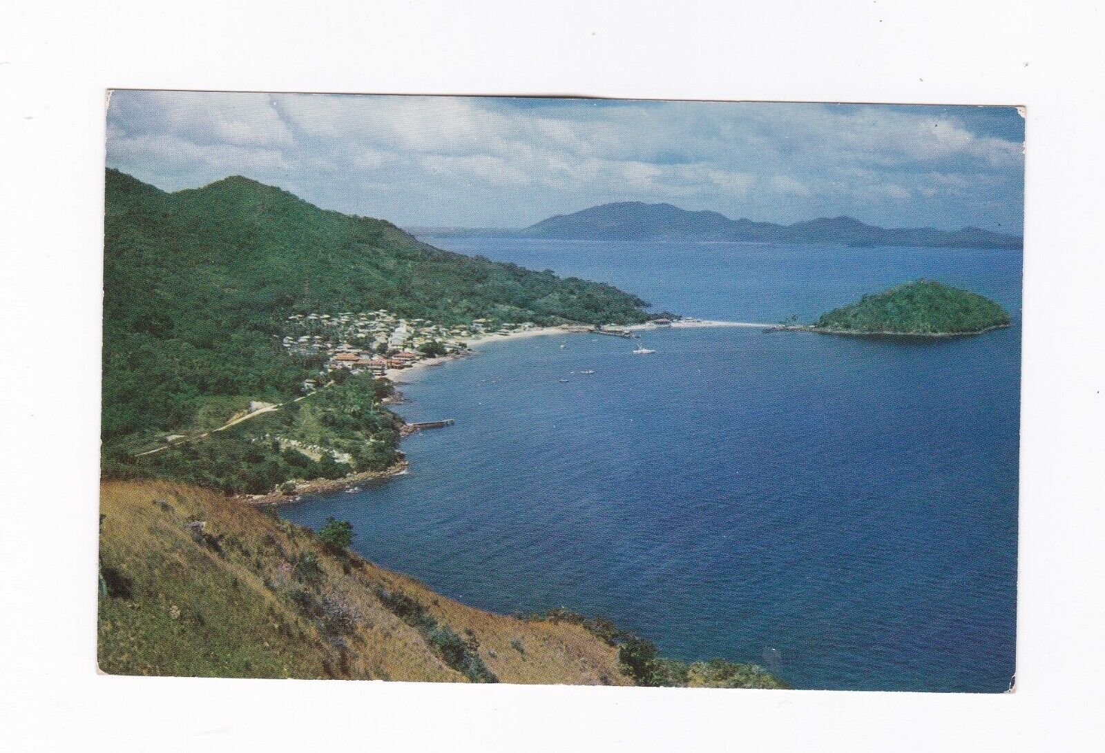 Panama Vintage Postcard Taboga Village. La Restinga and Morro Island