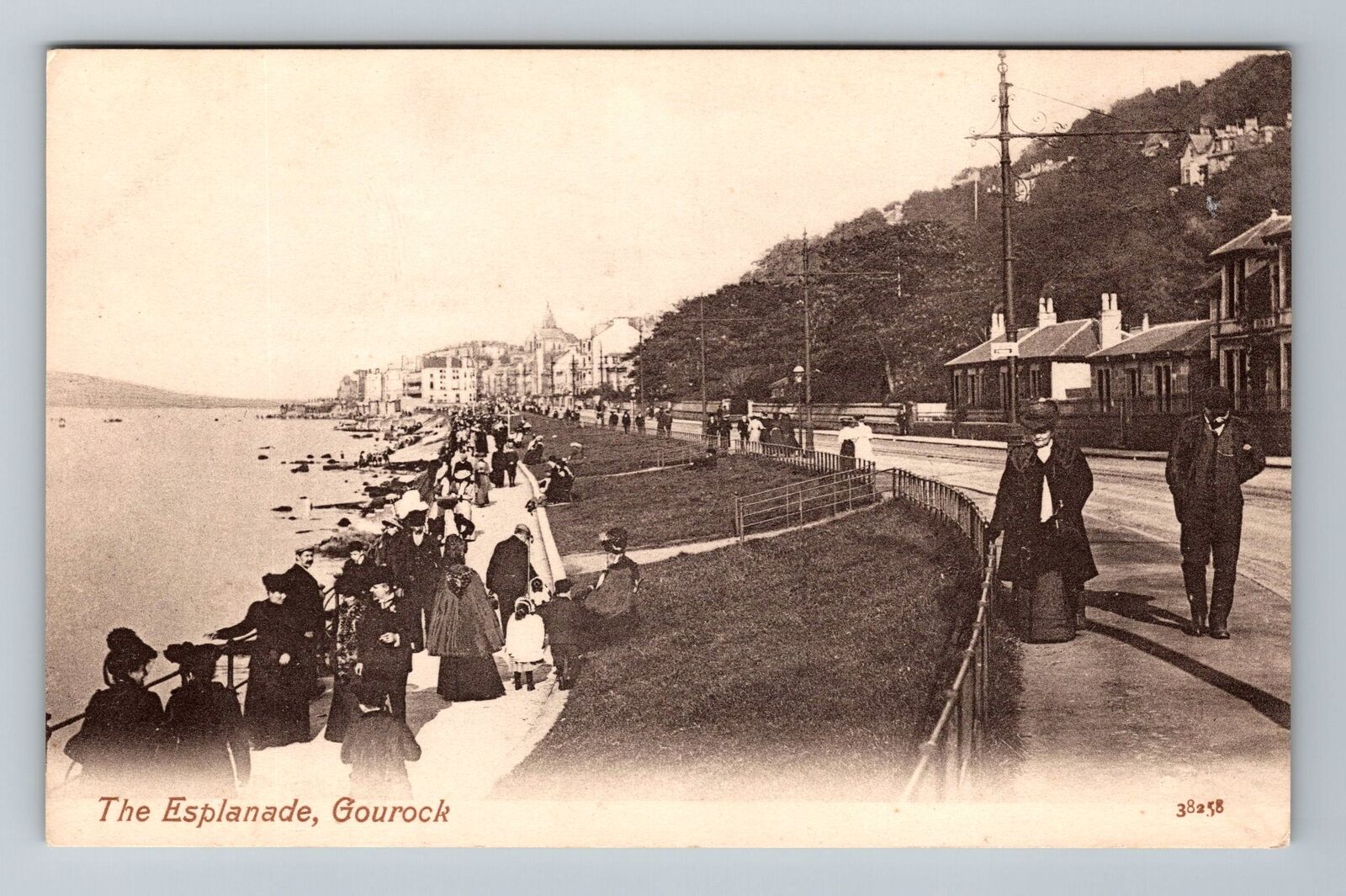 Gourock Scotland UK The Esplanade Ladies & Gents Antique Vintage Postcard