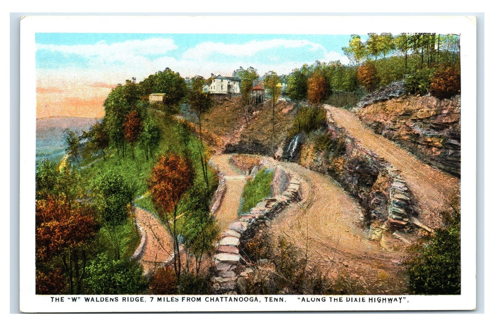 Postcard W Waldens Ridge, Chattanooga TN W1