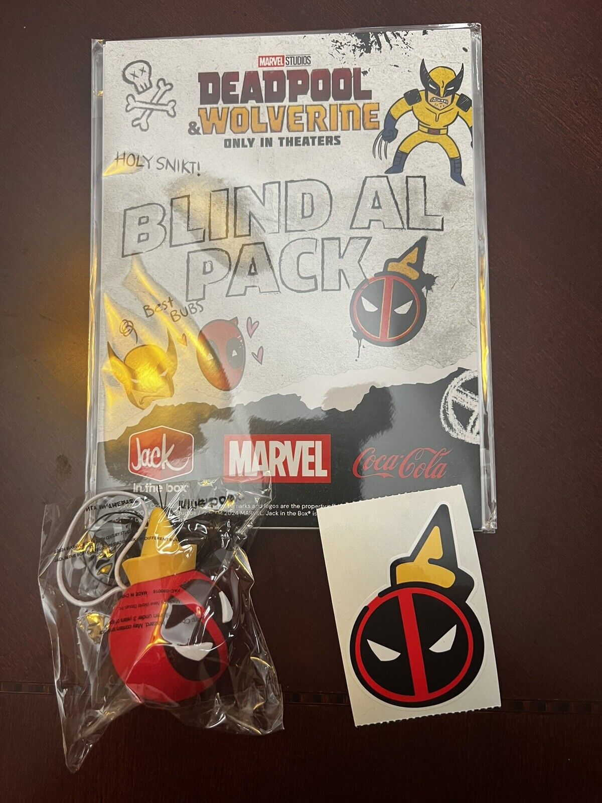 Jack In The Box Deadpool & Wolverine Blind AI Pack - SDCC 2024 Exclusive Sticker