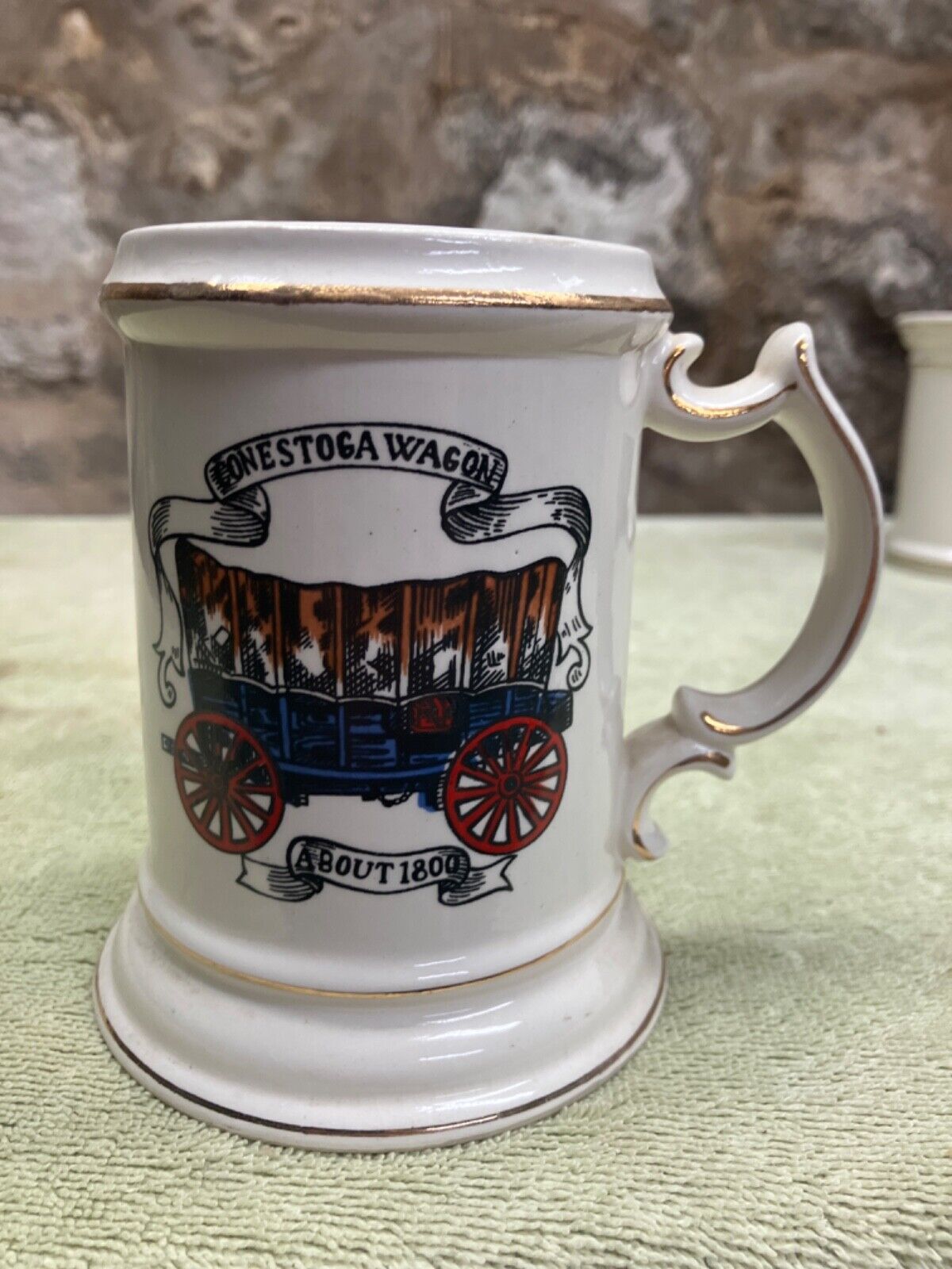 Conestoga Wagon mustach Beer/Coffee Mug Antique