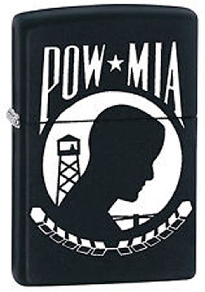 POW-MIA Flag American Heroes Black Matte Zippo Lighter