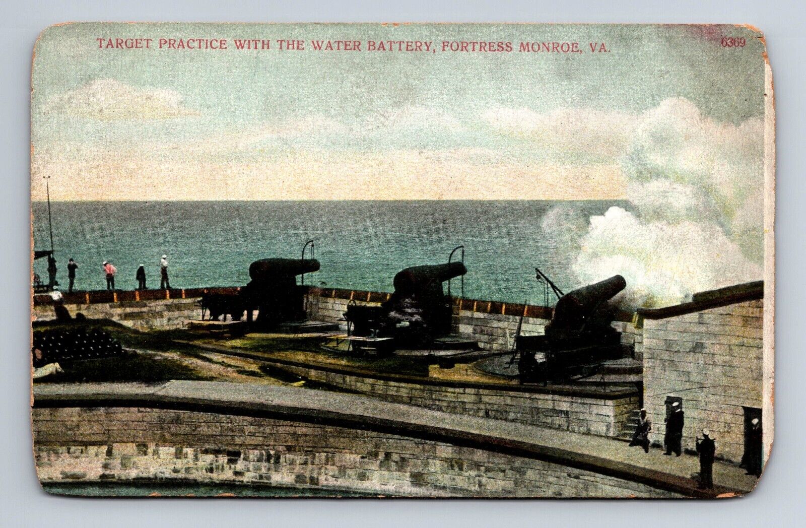 Target Practice Water Battery Fortress Monroe Virginia Postcard