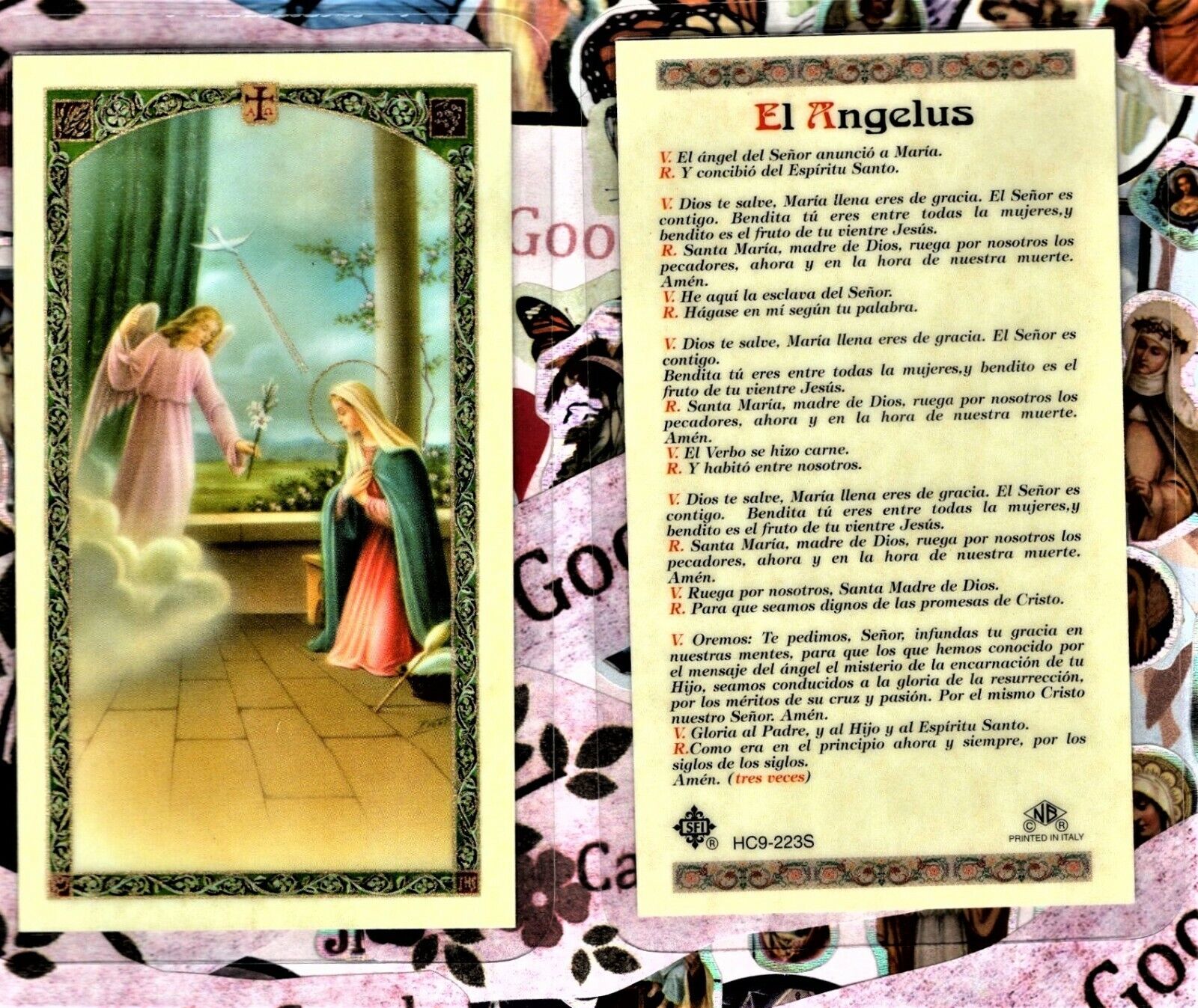 El Angelus - Spanish - Laminated  Holy Card HC9-223S