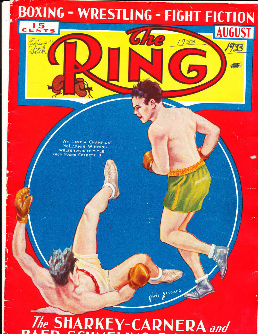 August 1933 McLarnin The Ring magazine Boxing bx1