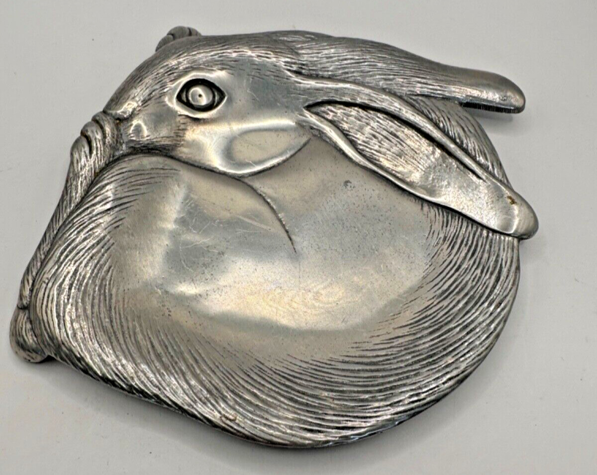 Arthur Court Aluminum Rabbit Serving Plate C. 1988 Vintage