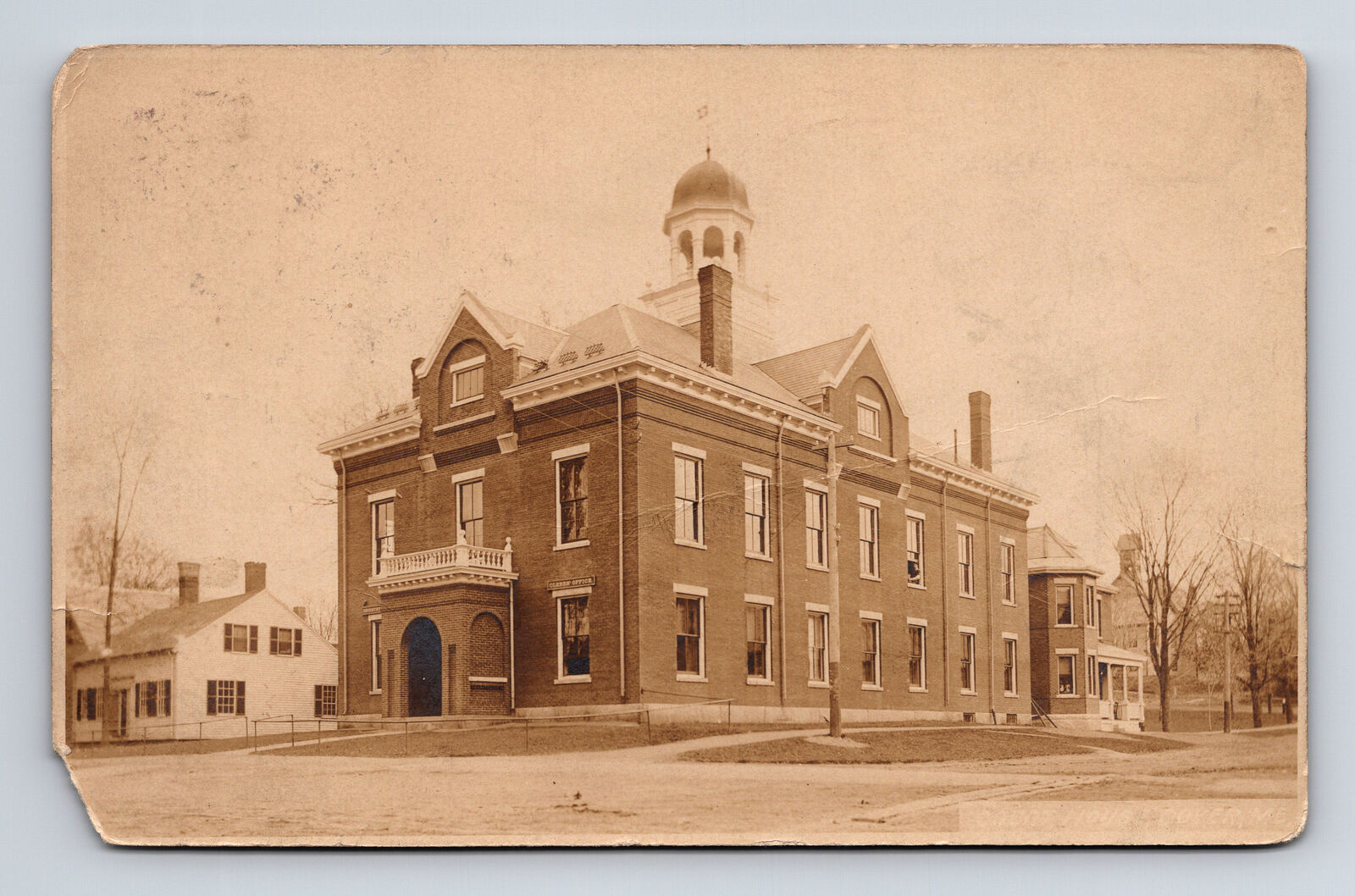 1908 RPPC Court House Dover-Foxcroft ME Postcard