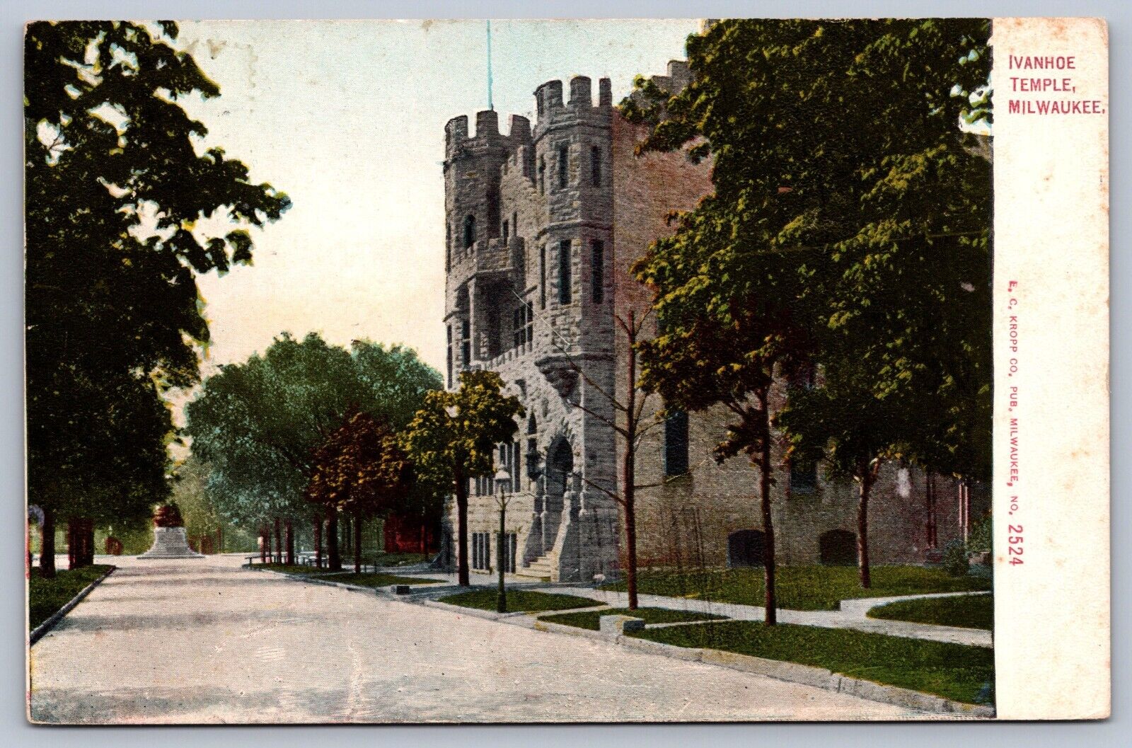 Postcard Milwaukee WI Ivanhoe Temple 1910