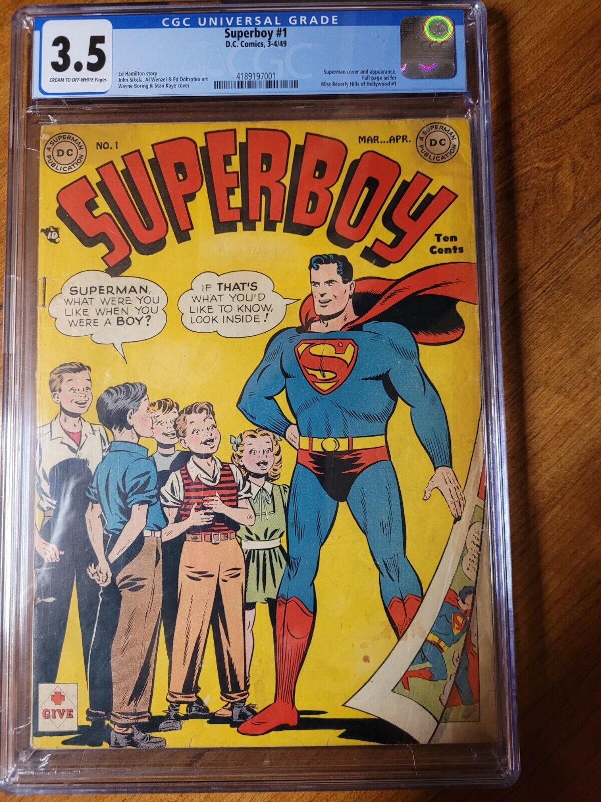 Superboy #1 1949 CGC 3.5 