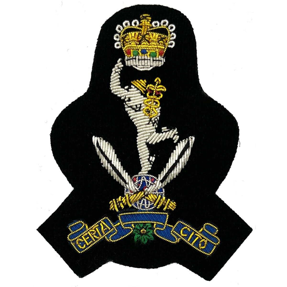 Gurkha Signals Wire Embroidered Bullion Blazer Badge - British Army Military