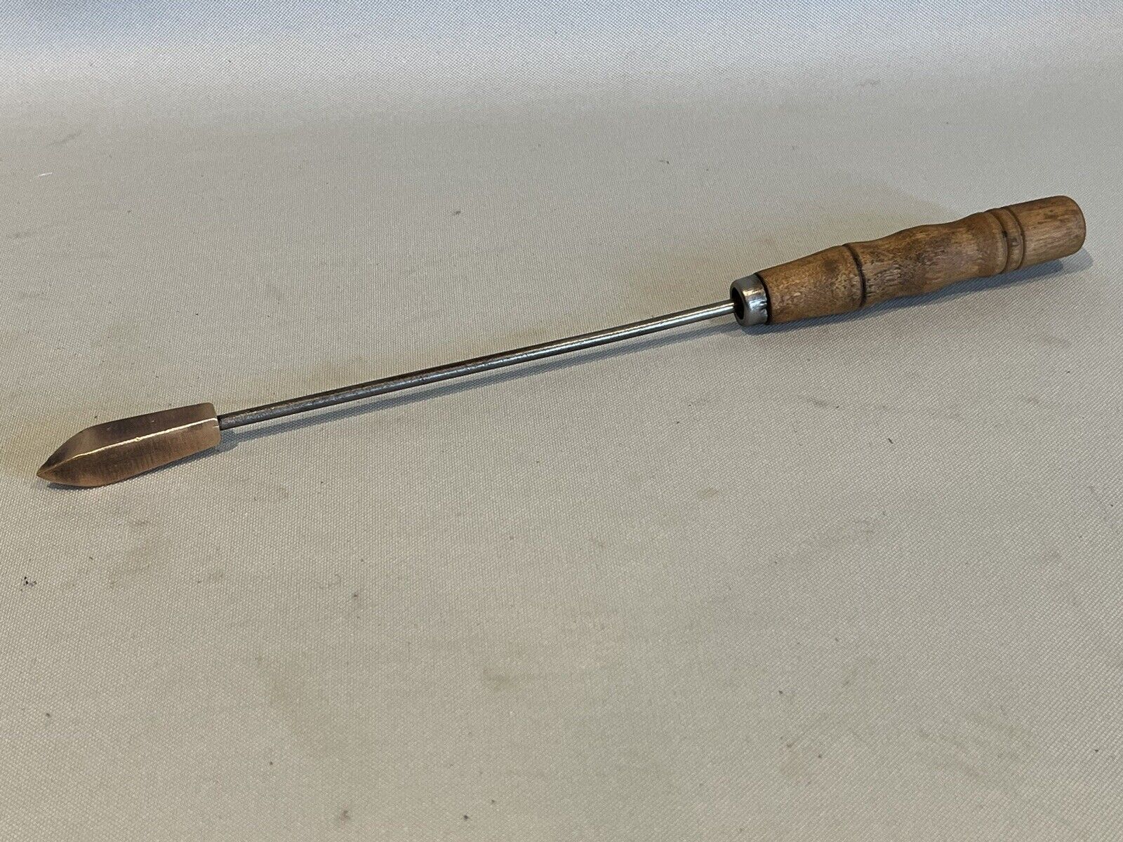 Antique Small Precision Copper Head Soldering Iron 11  3/4\