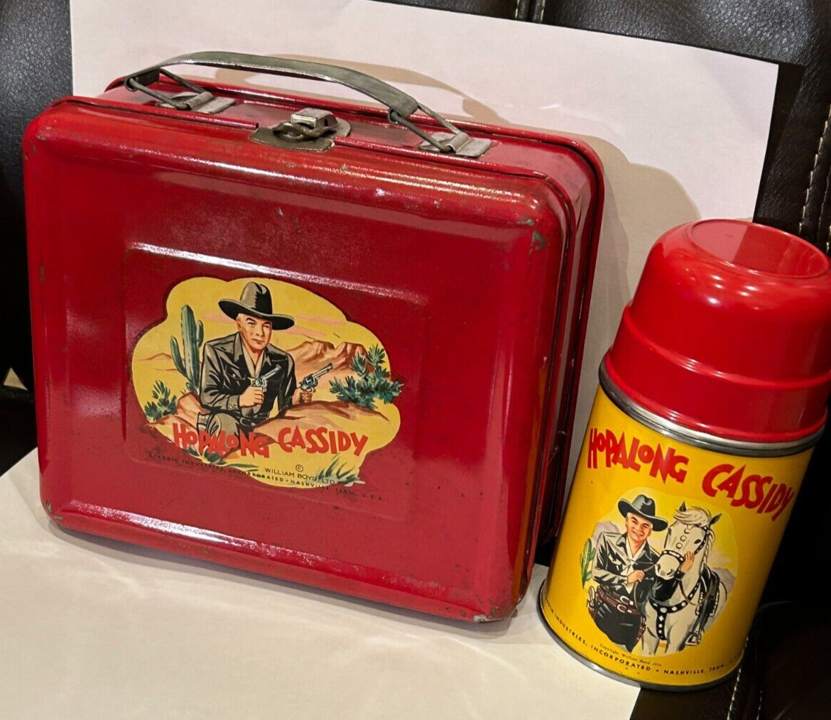 1950 first edition Hopalong Cassidy lunch box + thermos ONE OF THE HOLY GRAIL