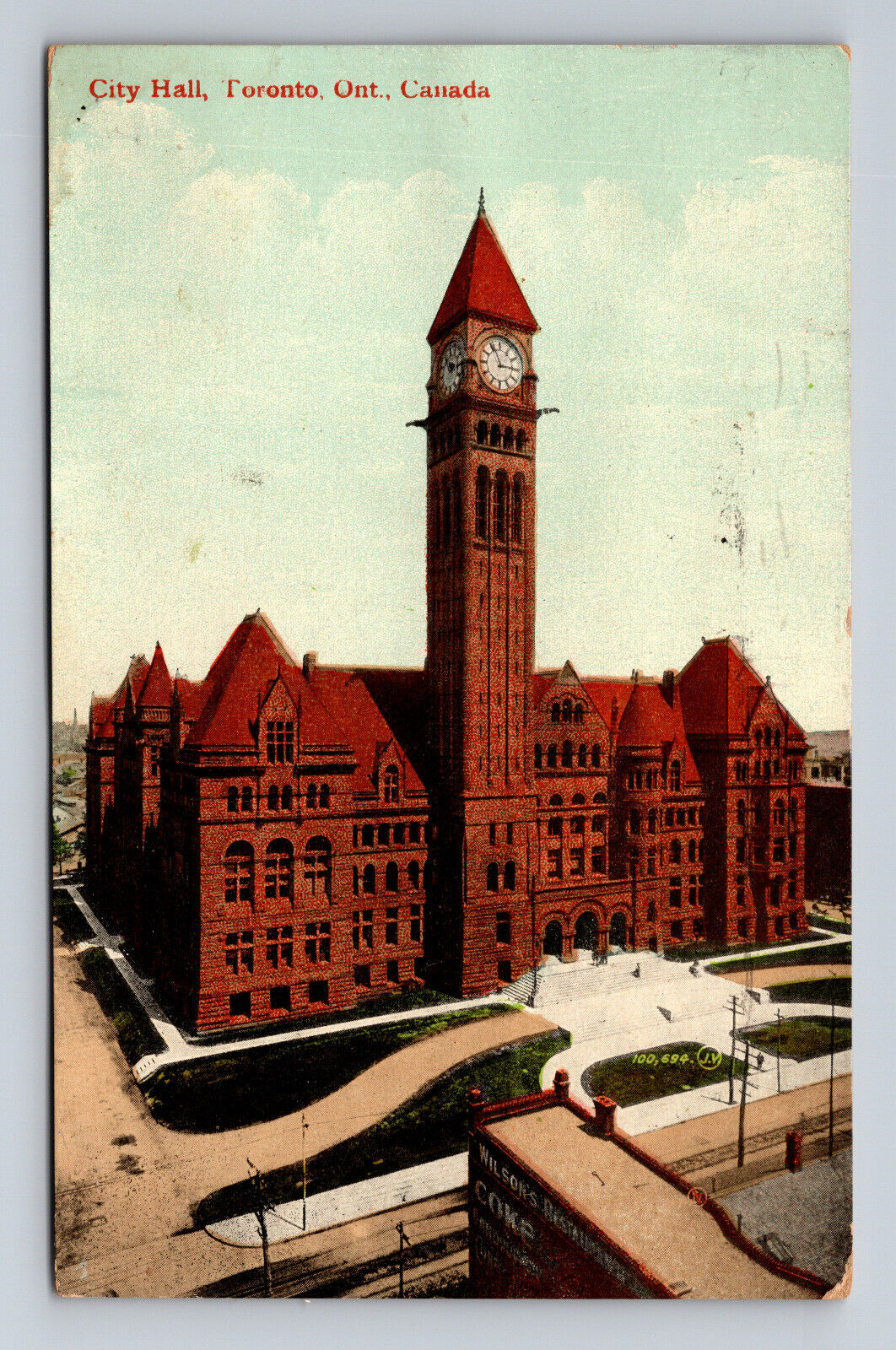 c1911 DB Postcard Toronto Ontario CA City Hall