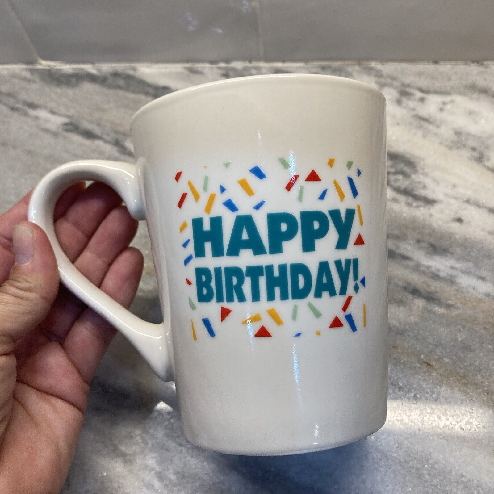 Happy Birthday Mug Confetti Design NEW WITH TAG