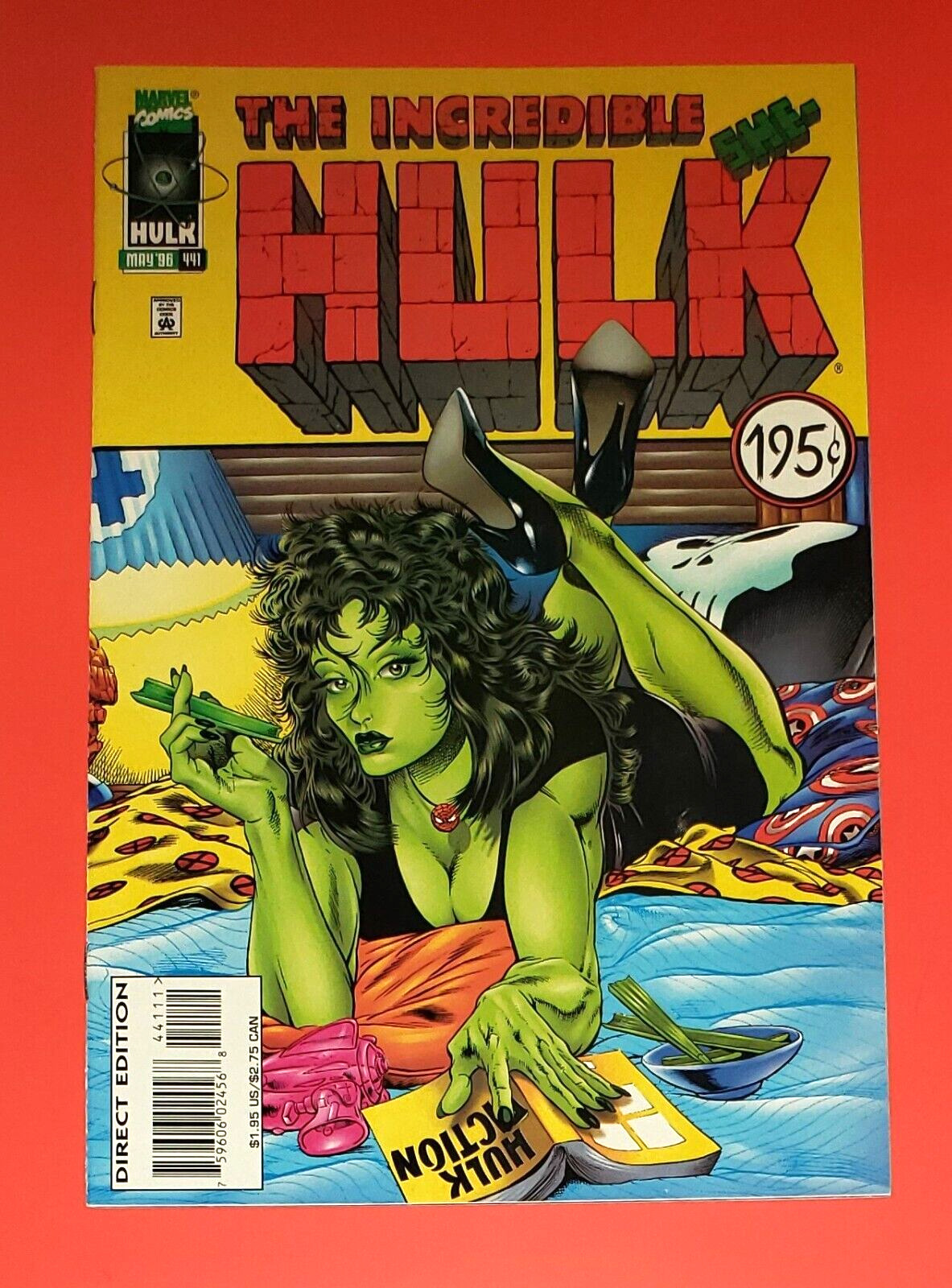 The Incredible Hulk #441 She-Hulk Pulp Fiction Homage Cover 1996 NM High Grade
