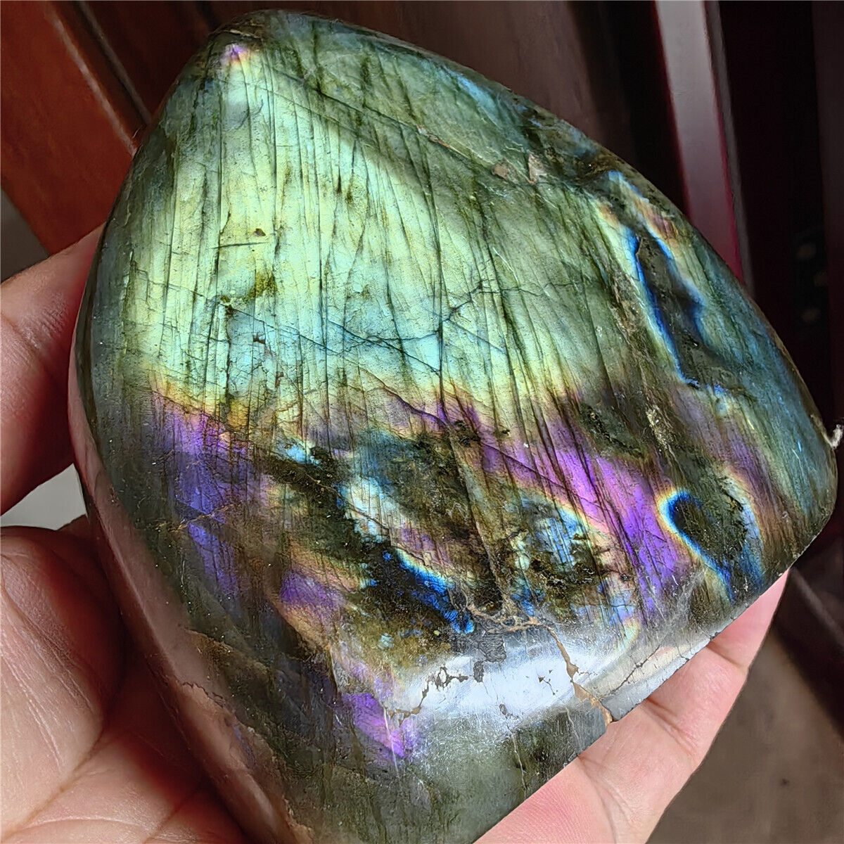 606g Natural Purple Gorgeous Labradorite Crystal Freeform Mineral Specimen  F363