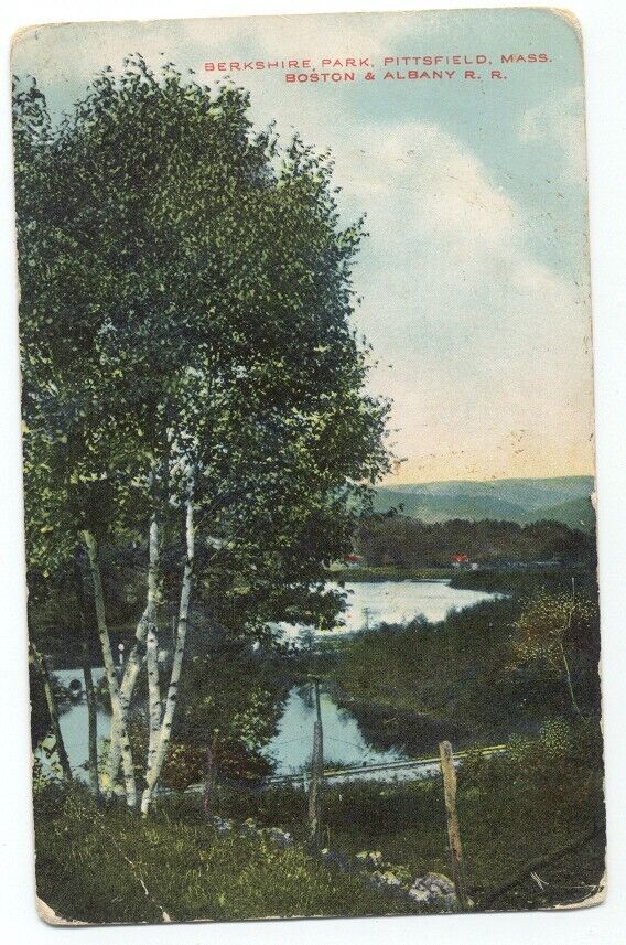 Pittsfield MA Berkshire Park Boston & Albany R.R. Postcard ~ Massachusetts