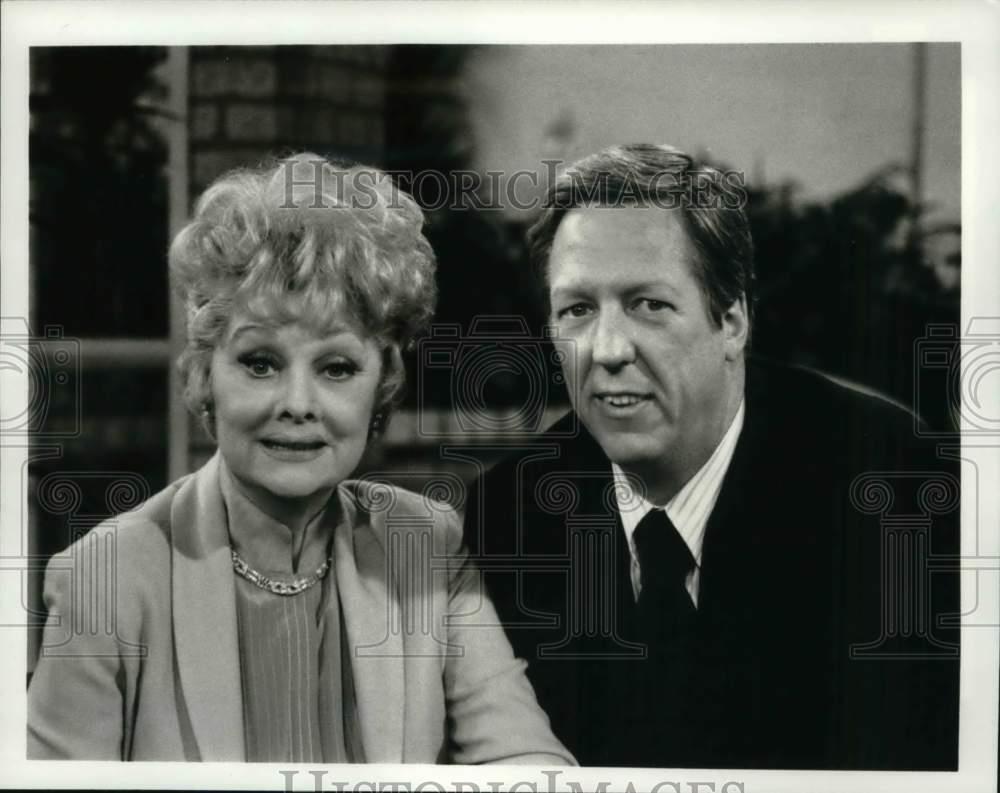 1982 Press Photo Lucille Ball and David Hartman on \