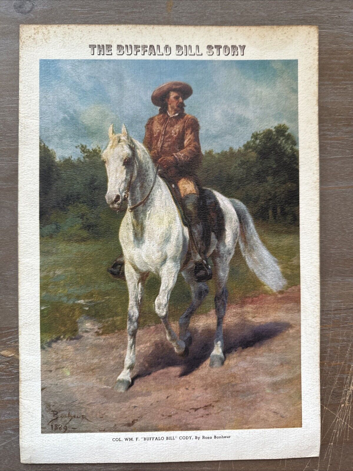 Buffalo Bill Vintage Short Souvenir Book From Cody Wyoming Western Cowboy