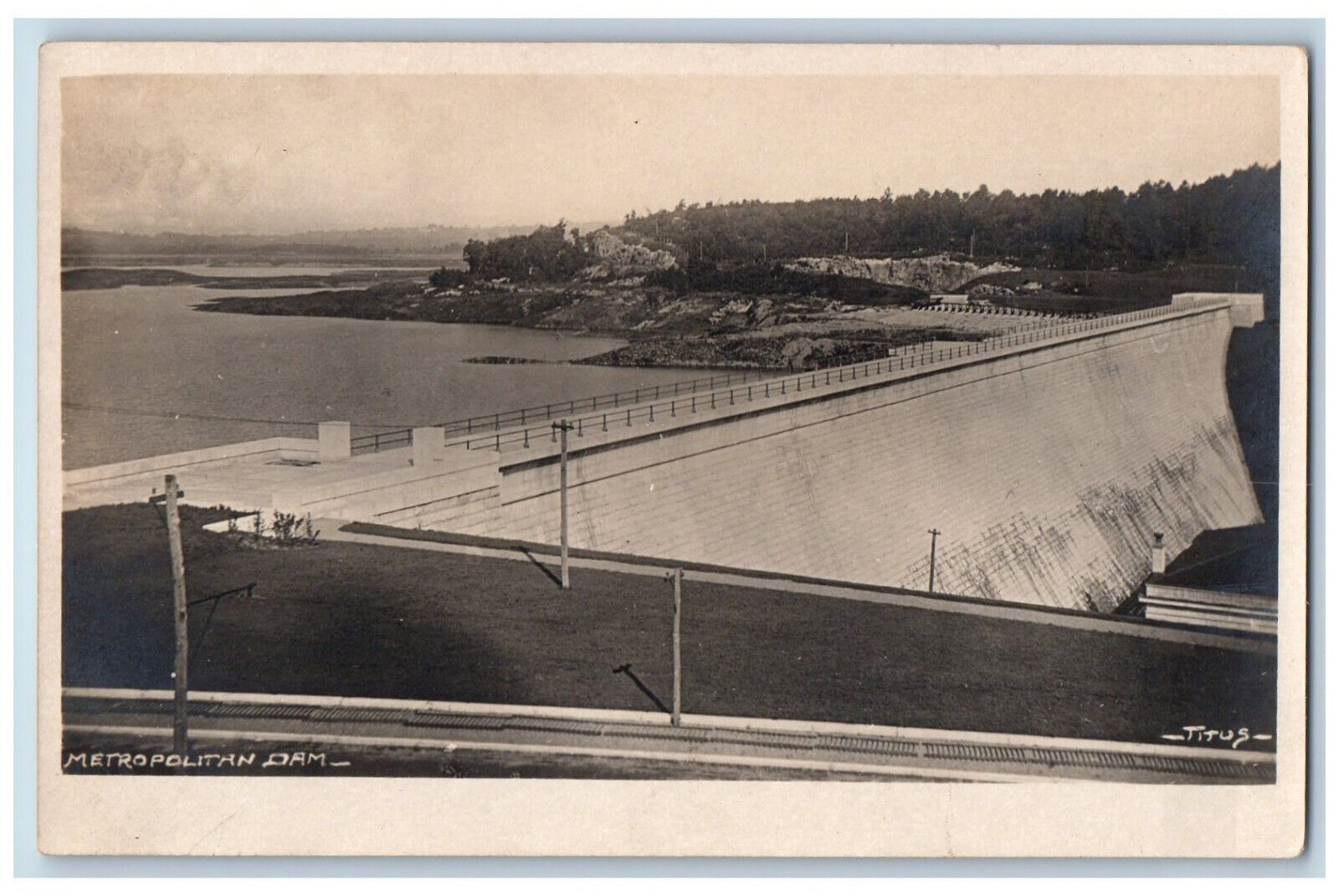 Clinton Massachusetts MA Postcard Wachusett Metropolitan Dam c1930's RPPC Photo